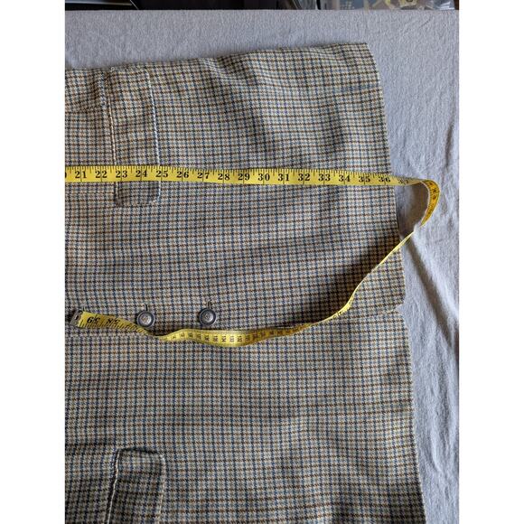 Raspinni uomo Houndstooth Plaid 6 Button 46L Wool Blazer Brown/Blue - Picture 13 of 15